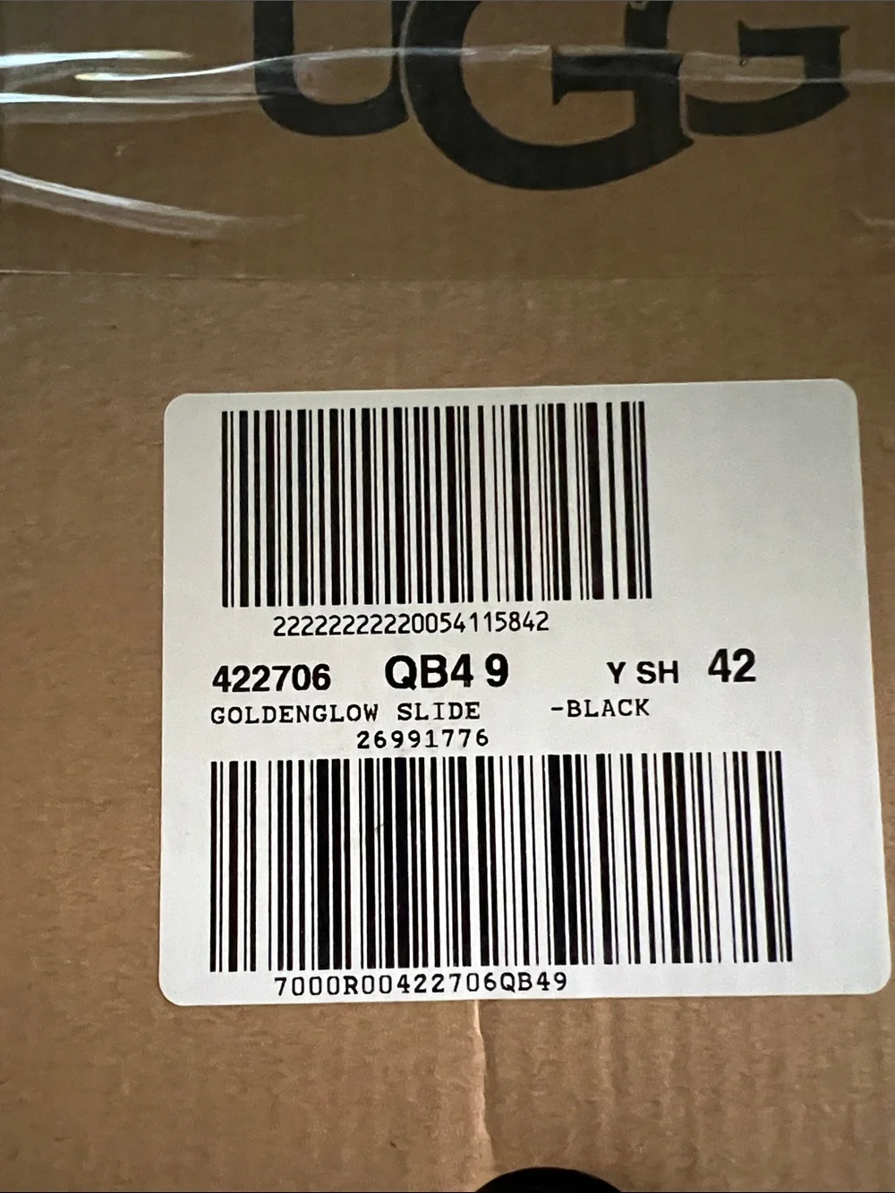 UGG golden glow slide sandals black women’s size 9 NEW with box - Picture 4 of 6